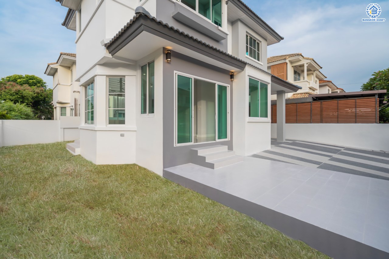 บ้านมือสองตกแต่งใหม่ ม.มัณฑนา นครอินทร์-พระราม5 หลังมุม เนื้อที่กว่า 57 ตร.ว. ฟังก์ชันจัดเต็ม 3 ห้องนอน 2 ห้องน้ำ จอดรถได้ 1 คัน พร้อม Living Room รองรับทุกความสุข ทำเลเดินทางสะดวก ใกล้ทางด่วน "ศรีรัช" และรถไฟฟ้า "สถานีบางรักใหญ่"